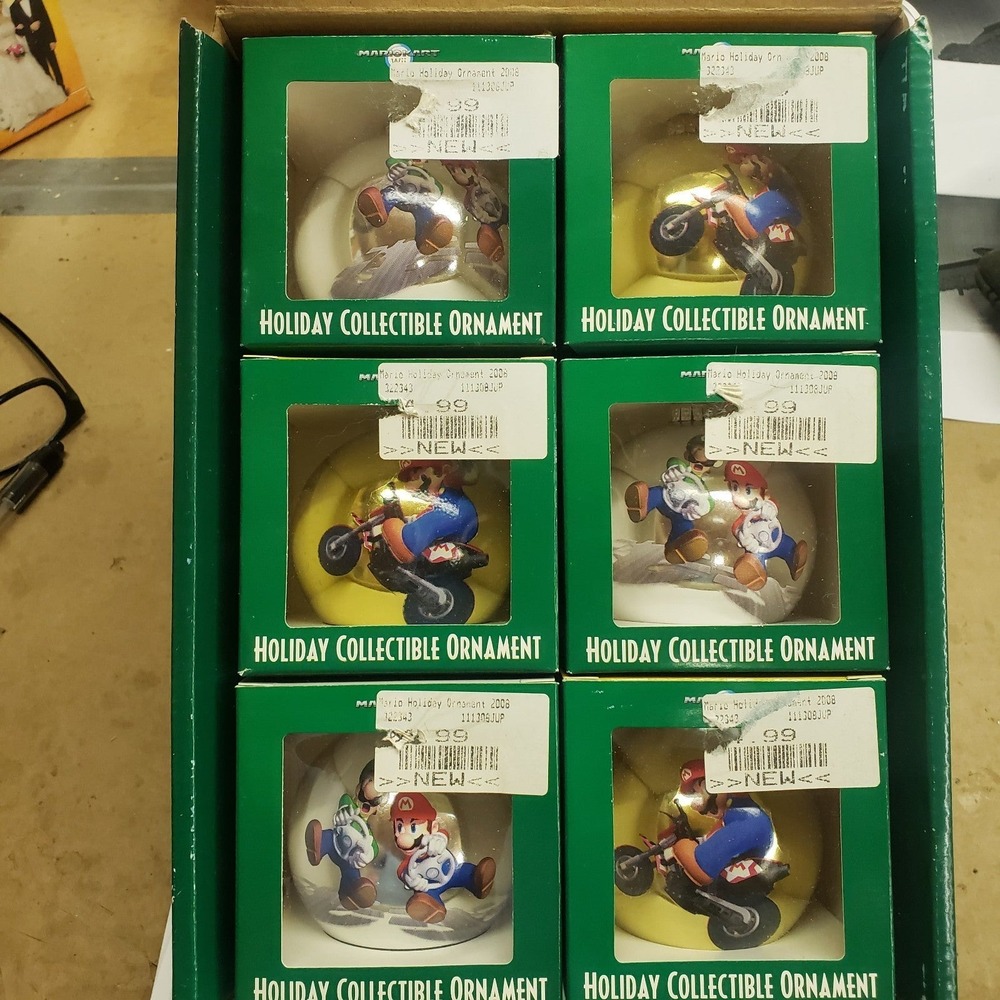 New Nintendo Wii Christmas Holiday Collectible Ornaments Game Stop Exclusive